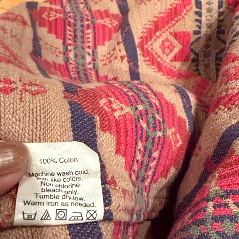 J Crew Med Multicolor Patterned Shirt Jacket in exc condition - Picture 6 of 6